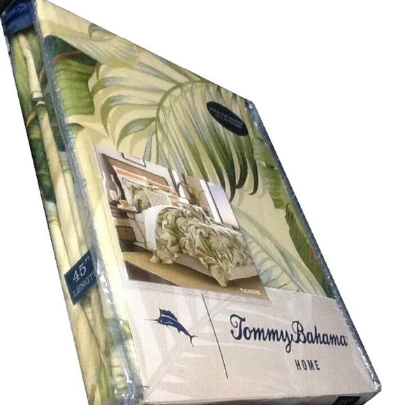 2-panel new Tommy Bahama PALMIERS Window Curtains in Unopened Retail Package - Picture 10 of 12